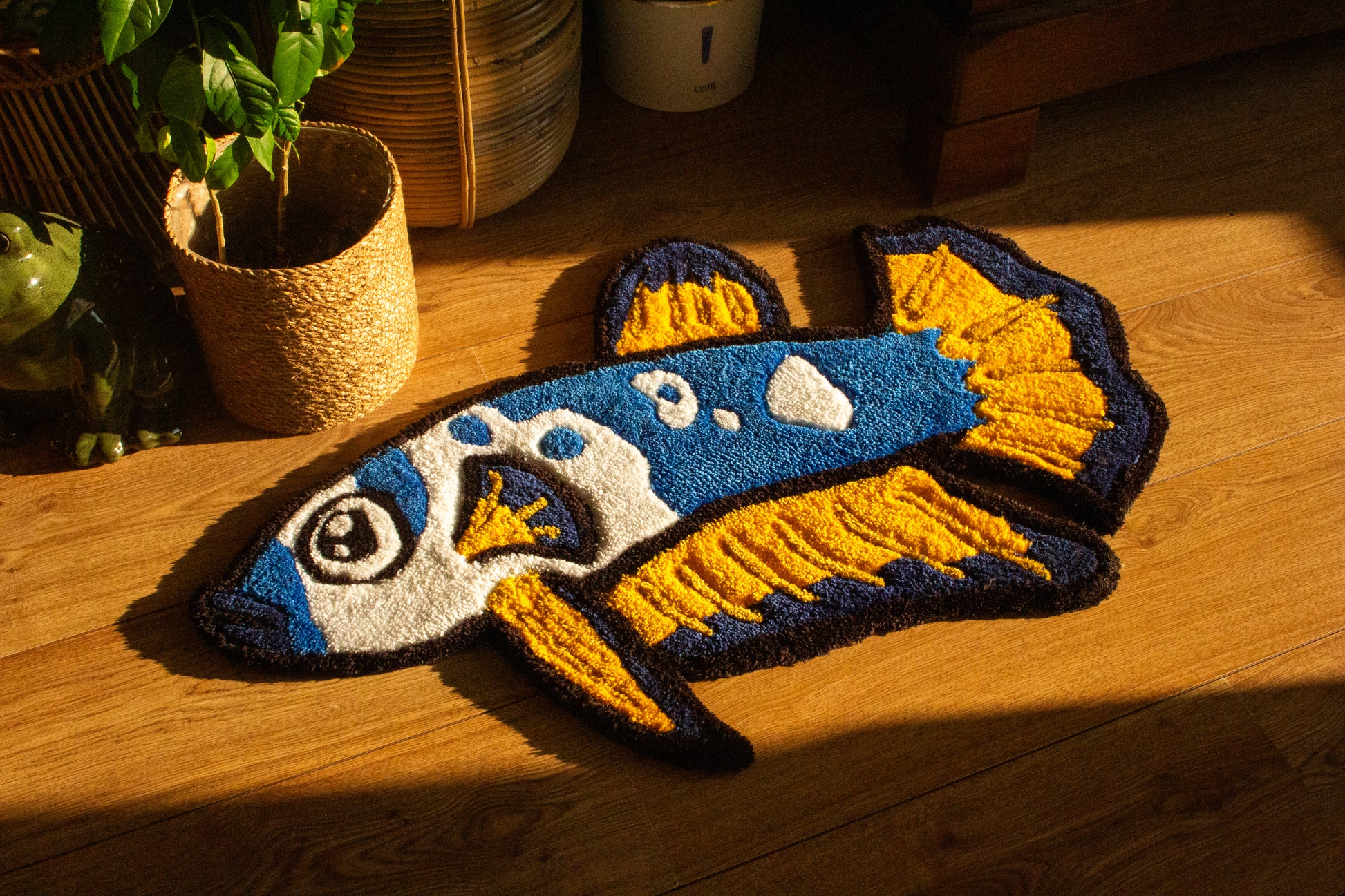Betta Splendens (Betta splendens) Rug – Handmade Fish-Themed Carpet with Stunning Colors