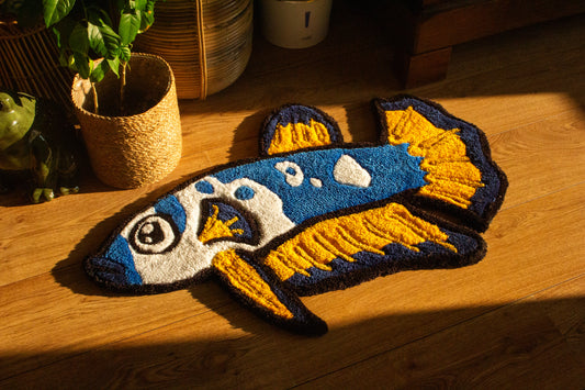 Betta Splendens (Betta splendens) Rug – Handmade Fish-Themed Carpet with Stunning Colors